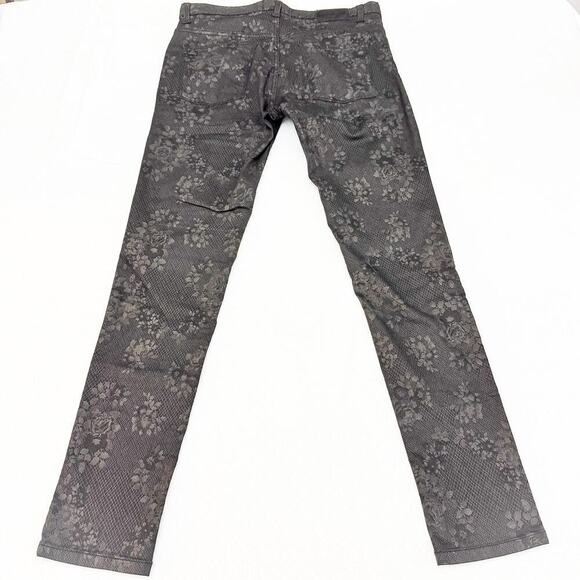 Paula Cahen D'Anvers Jeans Chupin Alto Leather Patterned Denim Size 32 - Picture 3 of 12